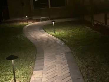 Pathlighting to guide your way. Perfect for taking the dogs out.