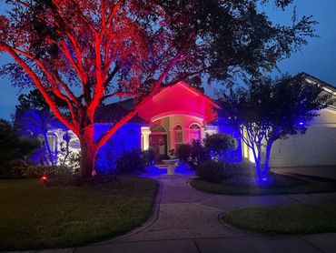 Color Changing Lights Wi-Fi Controlled, Red-White-Blue-Happy 4th of July