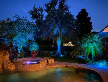 Resort Vibes with Color Changing Landscape Lighting-Wi-Fi Controlled