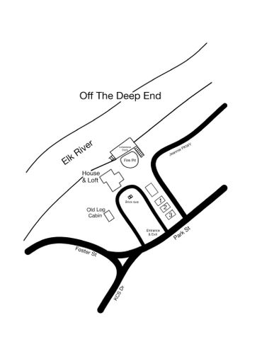 Property Map of Off The Deep End Cabins
