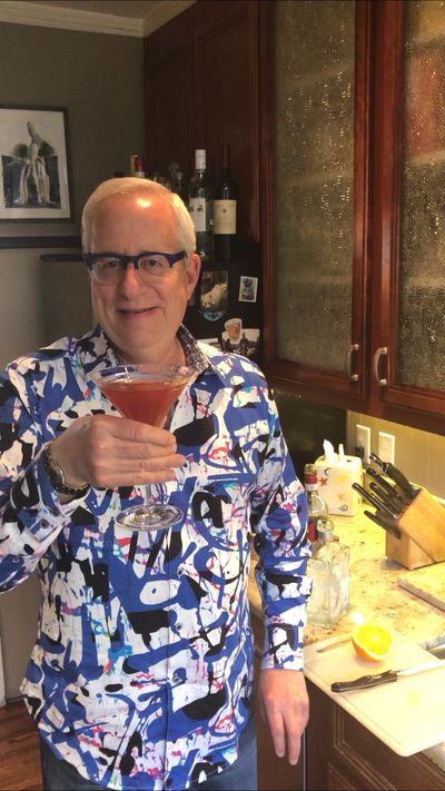 David Landis with his favorite cocktail, the iconic Negroni.