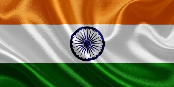 The national flag of India with saffron, white, and green stripes and a blue Ashoka Chakra.
