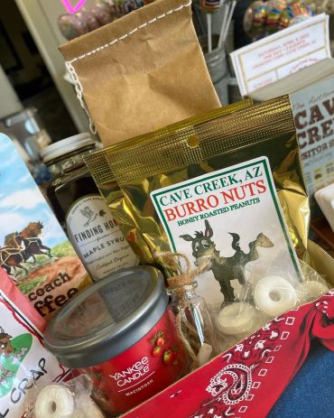 A collection of specialty food and gift items.