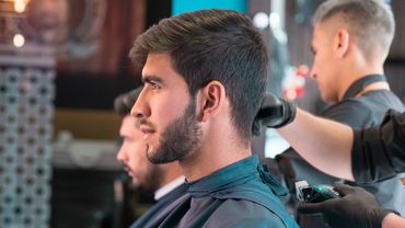 Men's Haircut & Hair color after image consulting and personal color analysis.  Facial analysis.