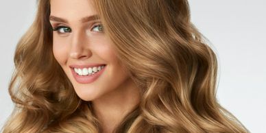 Woman after face-driven image consulting and personal color analysis. Facial analysis. Haircut.