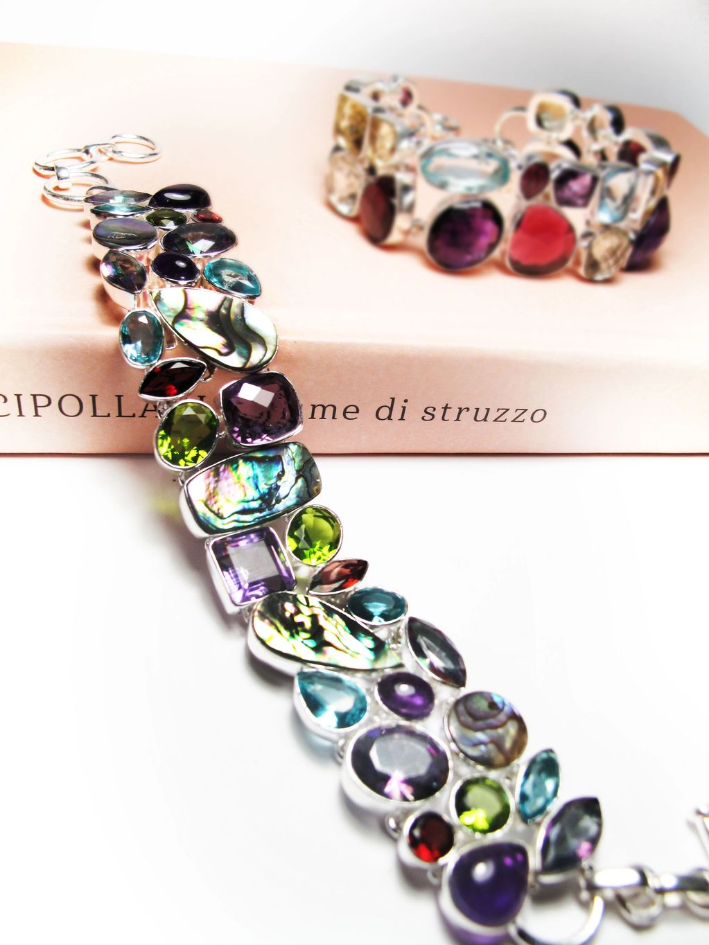 Paua Shell & mixed Gemstone bracelet