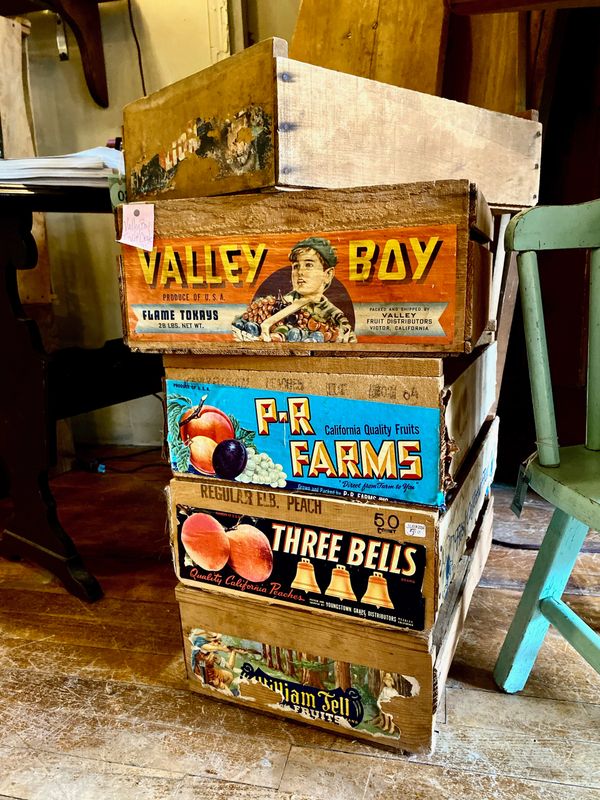 antiques
crates
vintage
authentic
