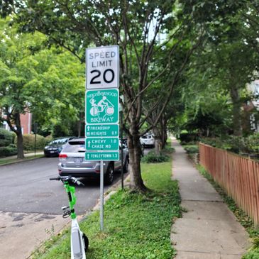A residential street off Nebraska Avenue on the north end of the ANC 3F06.