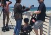 A quick TV interview on the pier