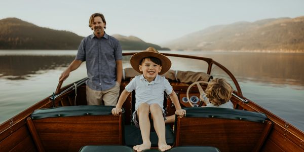 Family time on Whitefish Lake in Montana