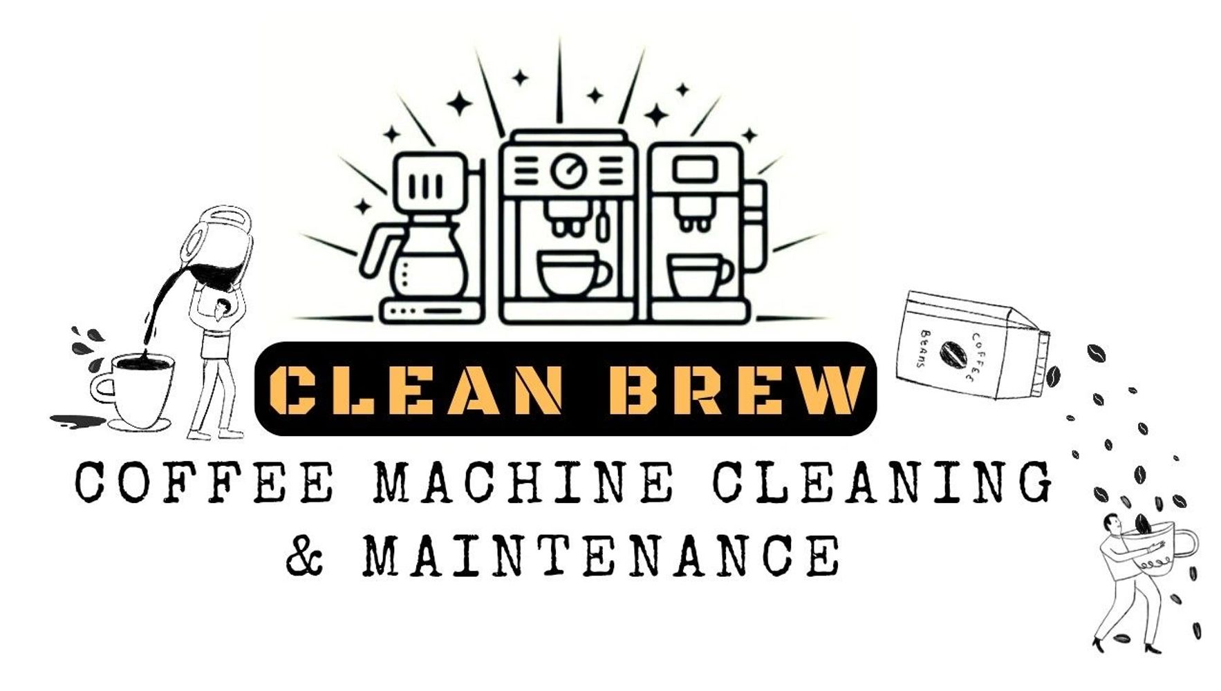 Logo for Clean Brew coffee machine cleaning and maintenance service.