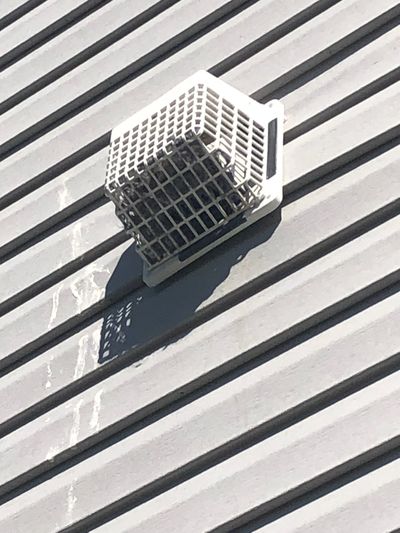 Dryer vent cover full of lint