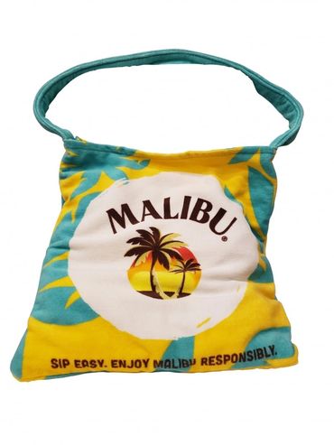 Malibu beach themed yellow bag