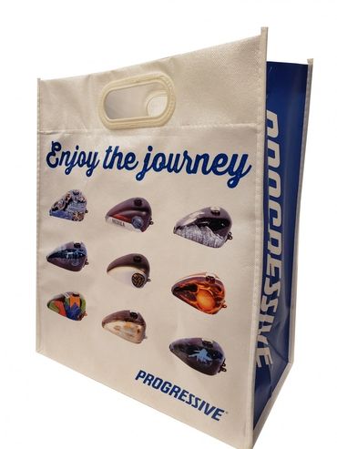 White enjoy the journey tote bag