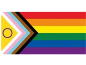 The LGBTQ inclusive pride flag.