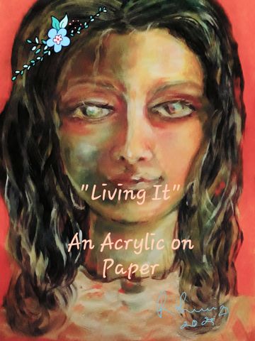 Living It
Acrylic on Paper
Size: A3