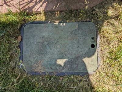 Irrigation valve in garden, Rivett, ACT.