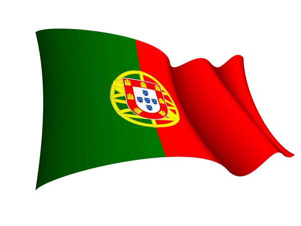 Portugal flag state symbol isolated on background national banner