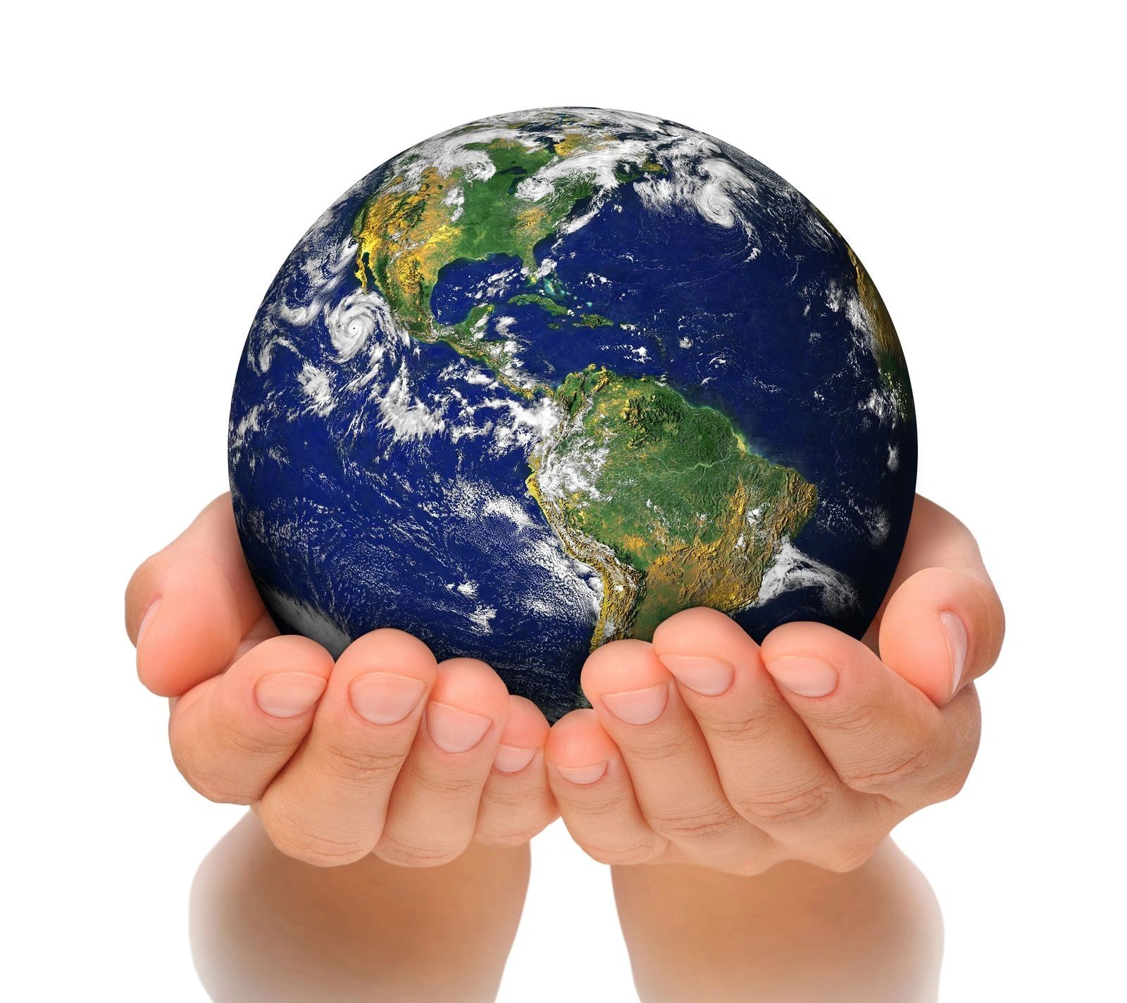 God holding the whole world in His hands.