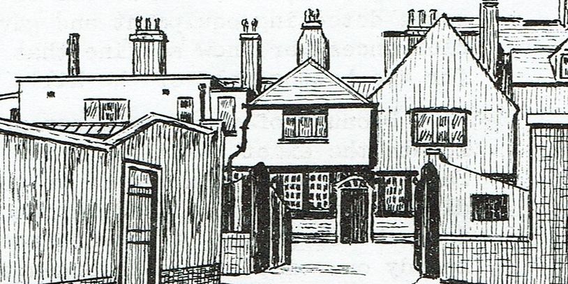 The Three Cups Courtyard, Harwich, by G.G. 1973