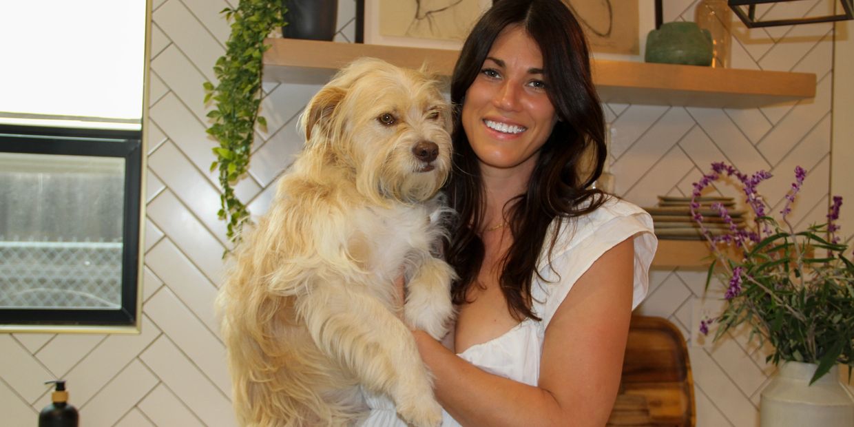 Tracee Van Holt and her dog Chubs