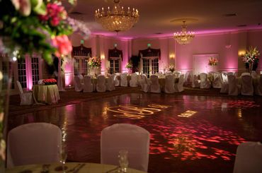 uplighting lighting design wedding party celebration monogram light scaping lights up lighting