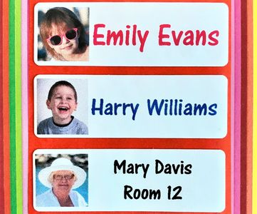 Photo Name Labels
Iron On Name Labels
School Name Labels
Care Home Labels
Name Tags