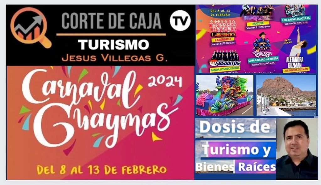🔍 Carnaval Guaymas 2024 con Ángeles Azules, Alejandra Guzmán, Matute, y más. Corte de Caja Turismo 
