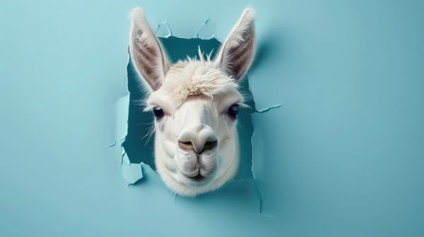 Llama busting into a website
