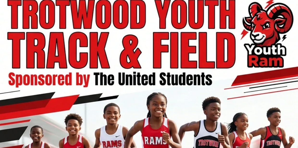 Trotwood Youth Track & Field team sponsored by The United Students.
