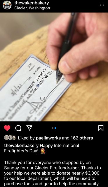 Glacier Fire & Rescue Fundraiser organized by the Wake N Bakery