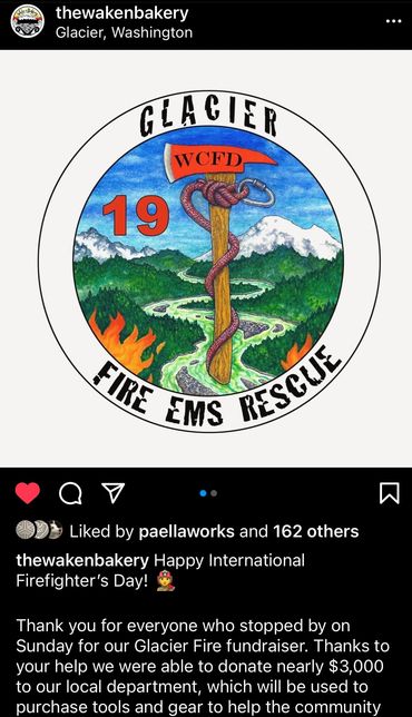 Glacier Fire & Rescue Fundraiser organized by the Wake N Bakery
