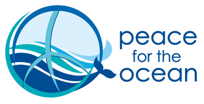 The logo of peace for the ocean
