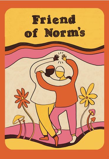 A loyalty card design for Cousin Norman's coffee and gift shop