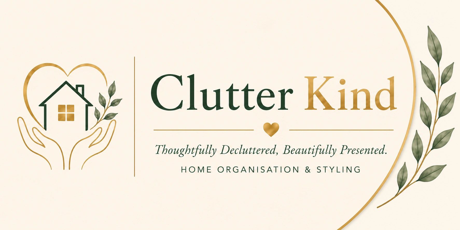 Clutter Kind logo for home organisation and styling.