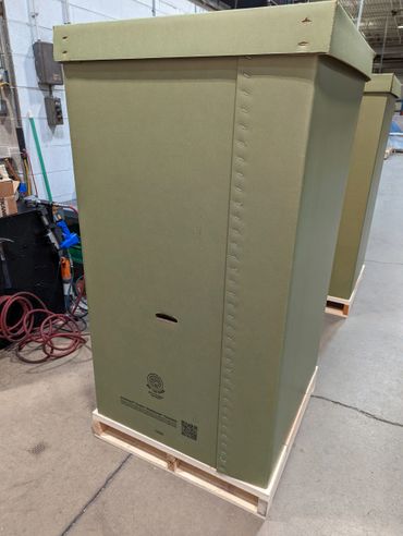 Eco crate on a wood pallet