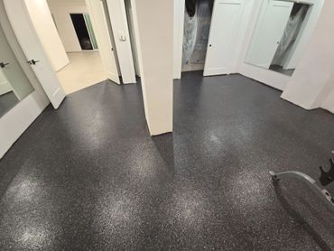 Polyurea/Polyaspartic floor coating.