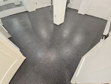 Polyurea/ Polyaspartic floor coatings.