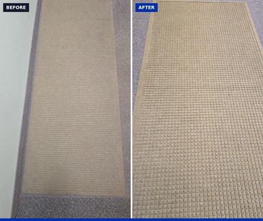 Runner before and after cleaning.