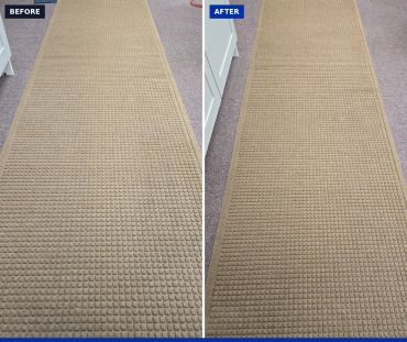 Runner before and after cleaning.