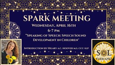 Monthly Spark Meeting at SOL Therapies