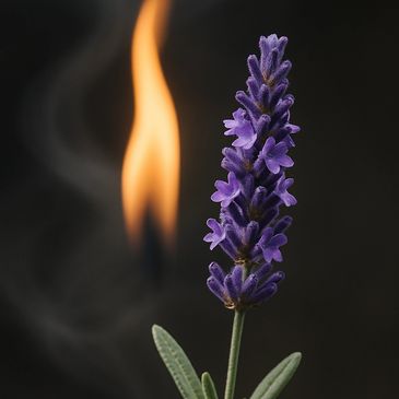 lavender candle calm healing peace soft soothing aroma gentle energy spiritual balance quiet flame