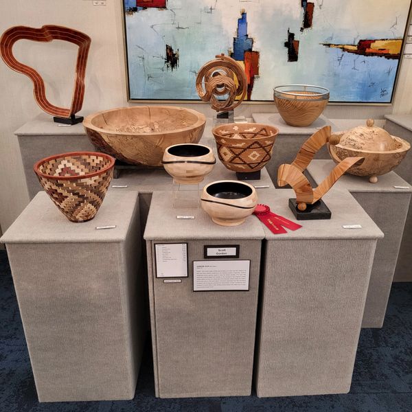 Award of Excellence ribbon and display of artwork at Art Festival Beth-El, 2025. St. Petersburg, FL.