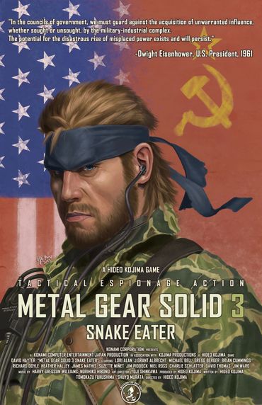 Metal Gear Solid 3 Movie Poster with Lettering.