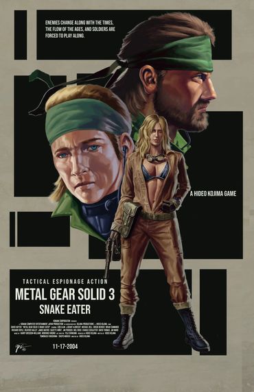 Metal Gear Solid 3 Movie Poster with Eva