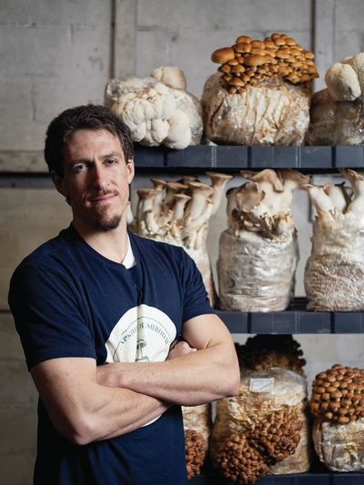Ryan Staab, the founder and owner of Capstone Mushroom. 