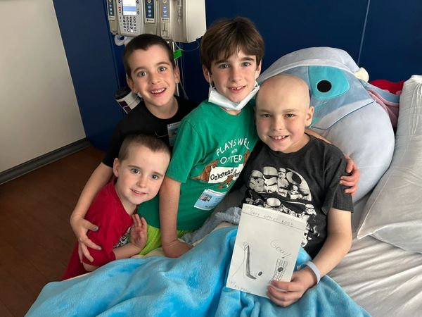 Mason with his three brothers, Raylan, Camden and Emerson