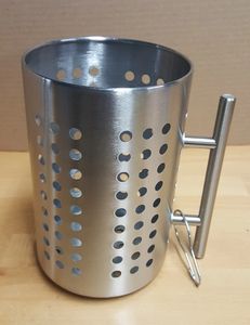 E Z Sand Flea Scoop as a stainless steel unit with easy clip.