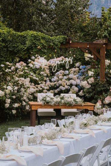 Client garden wedding coordination