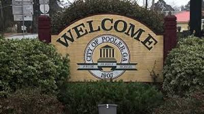 Welcome to Pooler, Georgia sign representing areas served by Fort Stewart Movers in Pooler, GA.